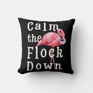Cojín Decorativo Tranquilizar Al Chica Flamingo  Gracioso Flamingo