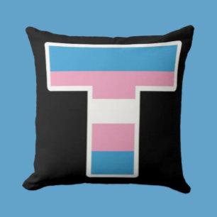 Cojín decorativo Trans Pride Capital T