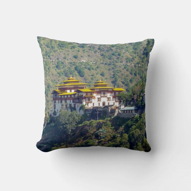 Cojín Decorativo Trashigang Dzong - Este de Bután (Anverso)