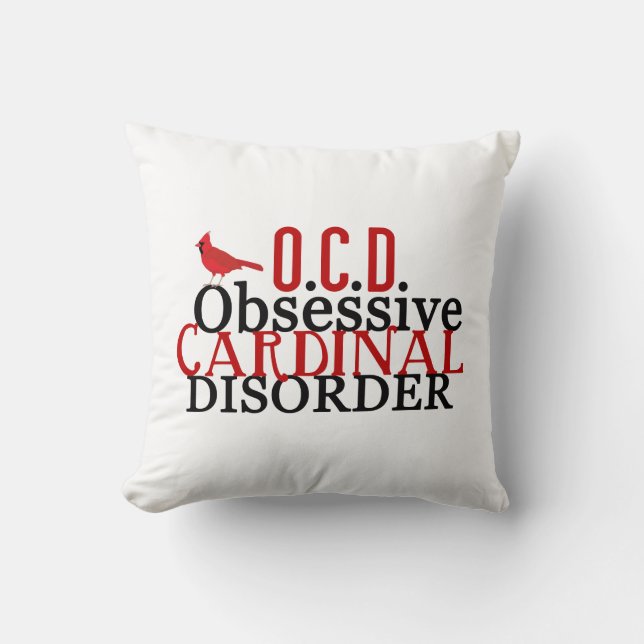 Cojín Decorativo Trastorno obsesivo cardinal (Anverso)