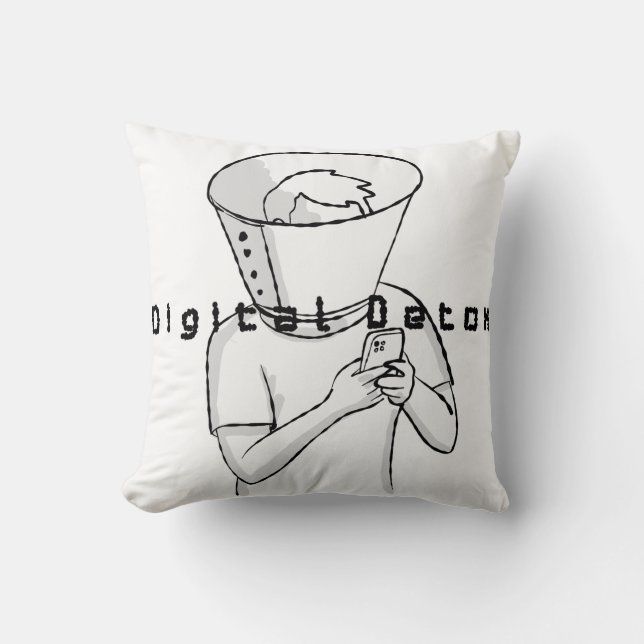 Cojín Decorativo tratamiento de desintoxicación digital (Anverso)