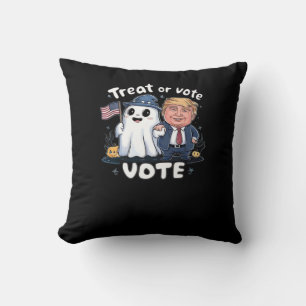 Cojín Decorativo Tratar O Votar, Tocante Trumpkin, Gráfico De Hallo