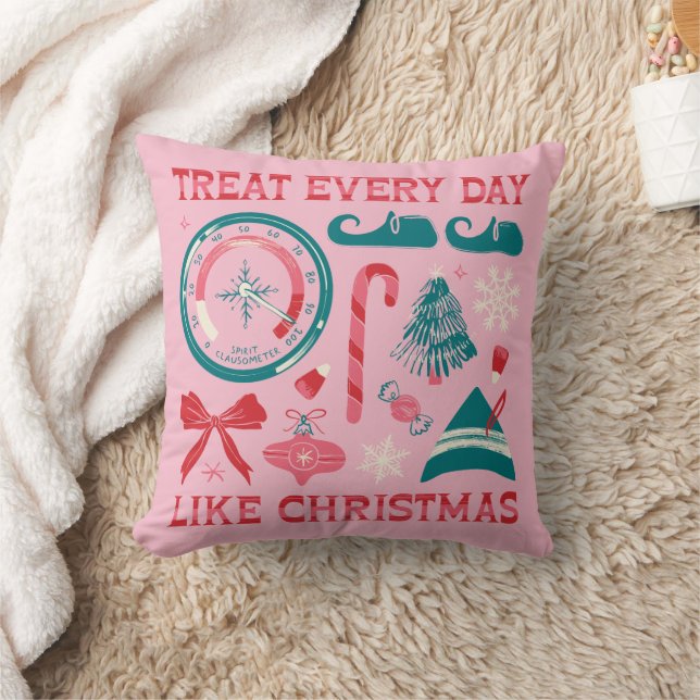Cojín Decorativo Tratar todos los días como Navidades (Manta)