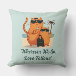 Cojín Decorativo Travelling Cat Love Moment