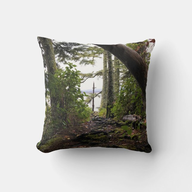 Cojín Decorativo Trayecto de buceo de bosques costeros, decepción d (Anverso)