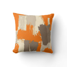 Trazos abstractos de pincel artesanal naranja atre