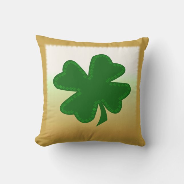Cojín Decorativo Trébol de cuatro hojas (Anverso)