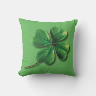 Cojín Decorativo Trébol de Irlanda Verde Moderno