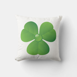 Cojín Decorativo Trébol irlandés verde Día de San Patricio