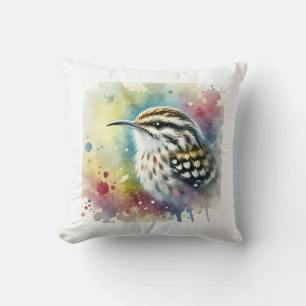 Cojín Decorativo Treecreeper Bird 050824AREF101 - Watercolor