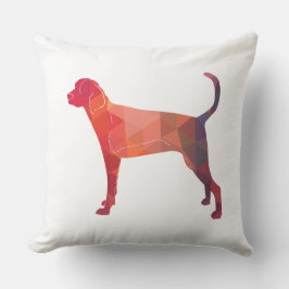 Cojín Decorativo Treeing Walker Coonhound Geometric Silhouette