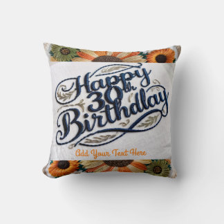 Cojín Decorativo Treinta y pujante: Personalizado 30 Cumpleaños
