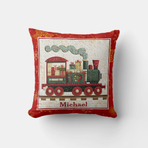 Cojín Decorativo Tren de Navidad Personalizado Regalos para Niños