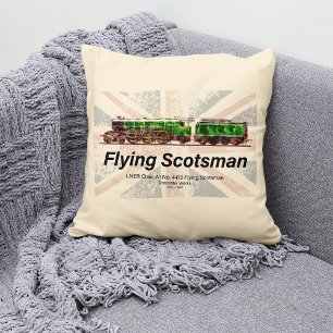 Cojín Decorativo Tren de vapor de Escocia volante Locomotora ingles