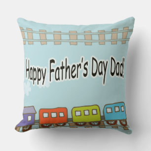 Cojín Decorativo Tren del Día del Padre Feliz