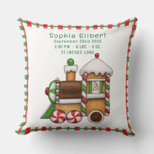 Cojín Decorativo Tren lindo Nacimiento Anuncio foto bebé