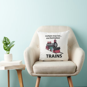 Cojín Decorativo Trenes con múltiples paradas pero un destino Trene