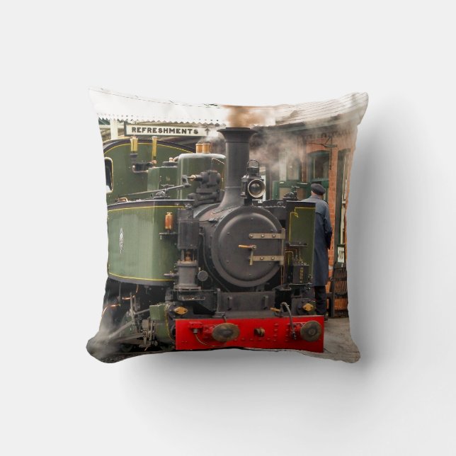 COJÍN DECORATIVO TRENES DE VAPOR (Anverso)