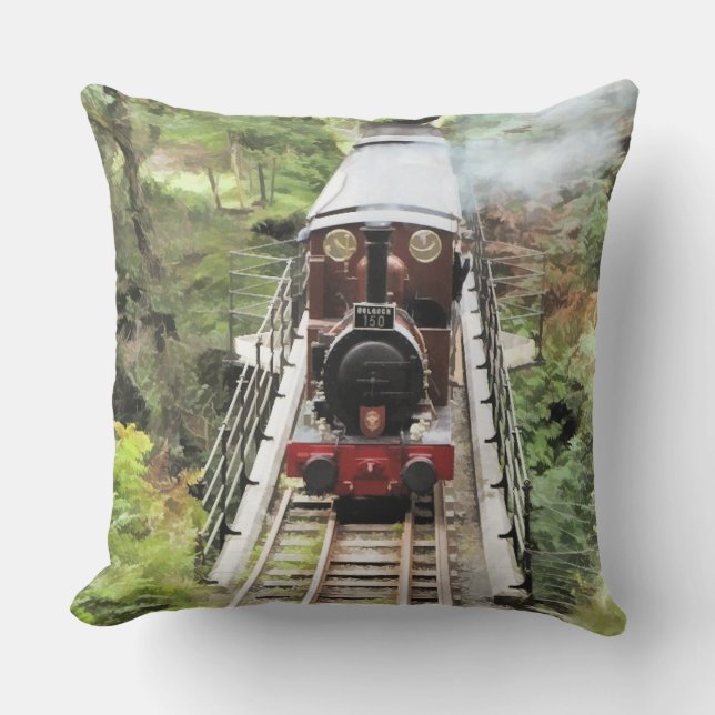 COJÍN DECORATIVO TRENES DE VAPOR (Anverso)