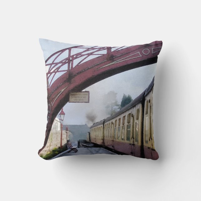 COJÍN DECORATIVO TRENES DE VAPOR (Anverso)