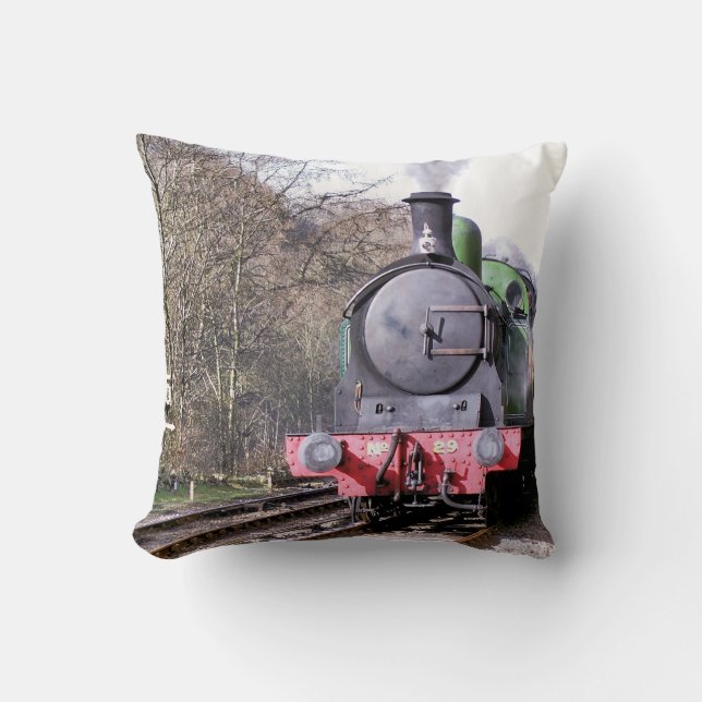 COJÍN DECORATIVO TRENES DE VAPOR (Anverso)
