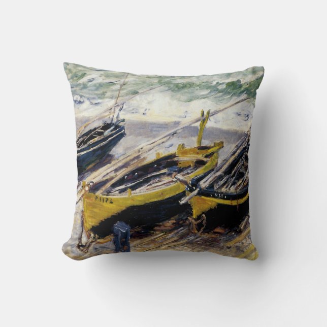 Cojín Decorativo Tres barcos de pesca de Monet (Anverso)