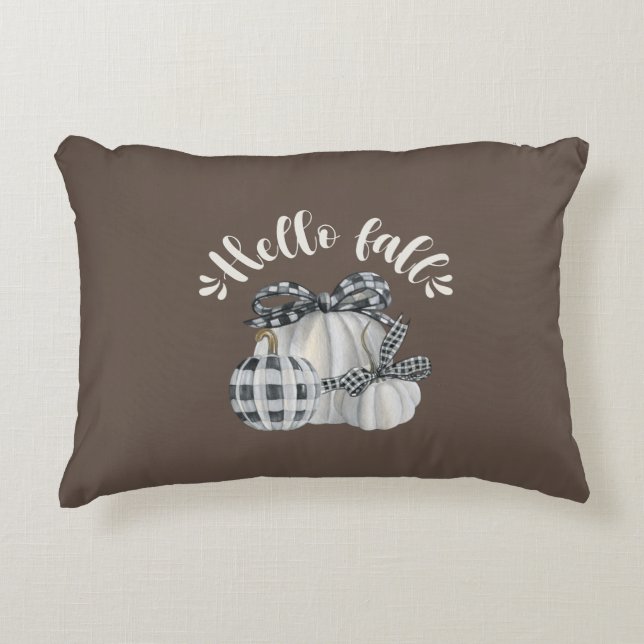 Cojín Decorativo Tres Calabaza Hola Caída (Anverso)