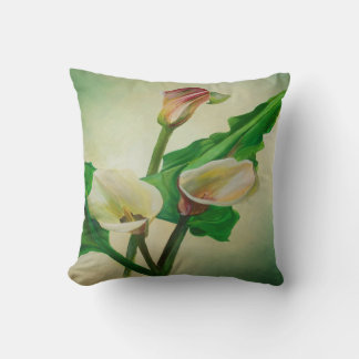 Cojín Decorativo Tres Calla Lilies Asombroso Acrílico Botánico