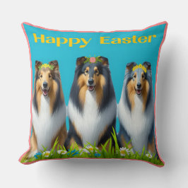 Cojín Decorativo Tres Collies de Pascua