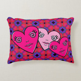 Cojín Decorativo Tres corazones