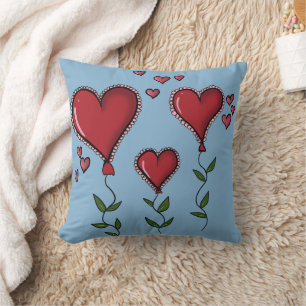 Cojín Decorativo Tres corazones de corte