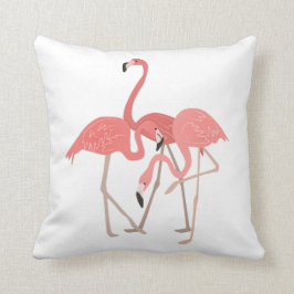 Cojín Decorativo Tres flamencos tropicales
