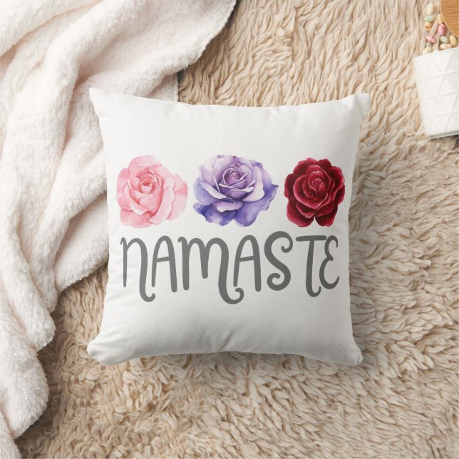 Cojín Decorativo Tres flores: Namaste (Manta)