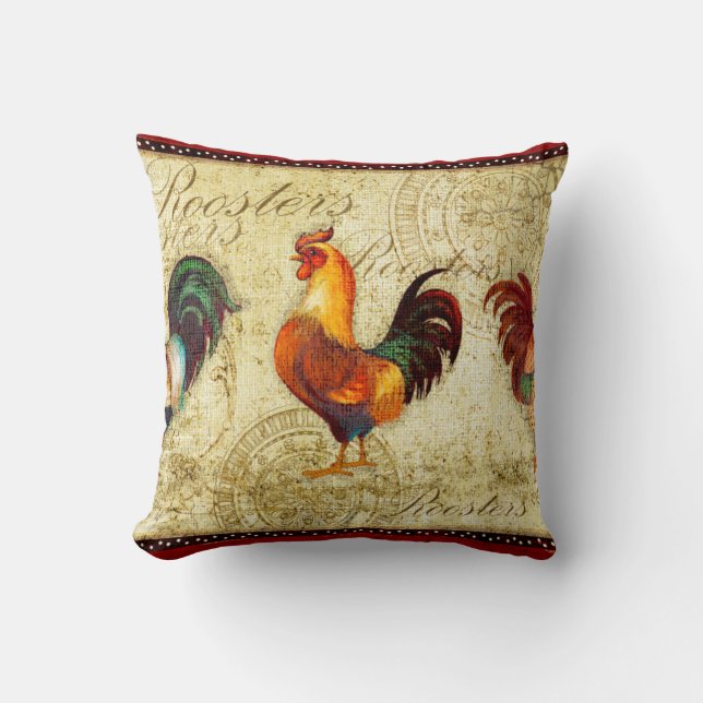 Cojín Decorativo Tres gallos (Anverso)
