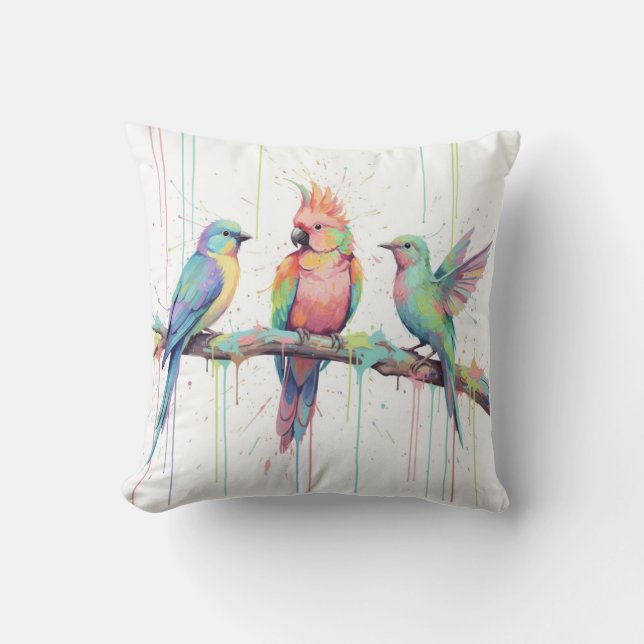 Cojín Decorativo Tres pájaros (Anverso)