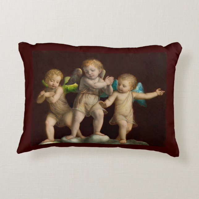 Cojín Decorativo Tres pequeños cantos o ángeles (Reverso)
