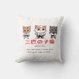 Cojín Decorativo Tres Pequeños Gatitos Ninja