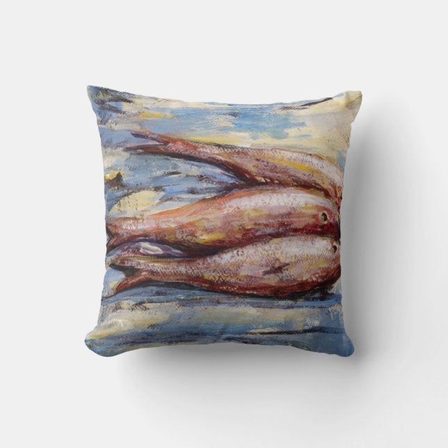 Cojín Decorativo Tres pescados (Anverso)