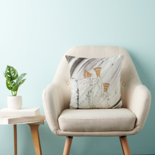 Cojín Decorativo Tres Princesas en la Montaña Azul por Kay Nielsen