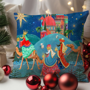 Cojín Decorativo Tres Reyes Magos Los Reyes magos vacaciones de Nav