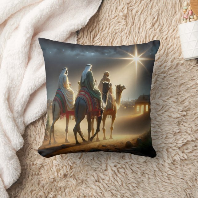 Cojín Decorativo Tres Wisemen siguiendo a una estrella (Manta)