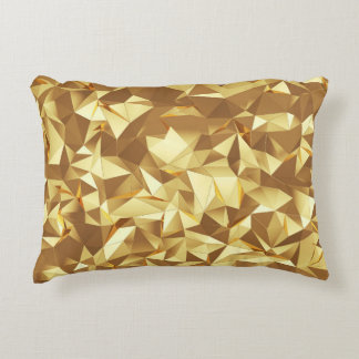 Cojín Decorativo Triángulo de oro: Textura de fondo abstracta.