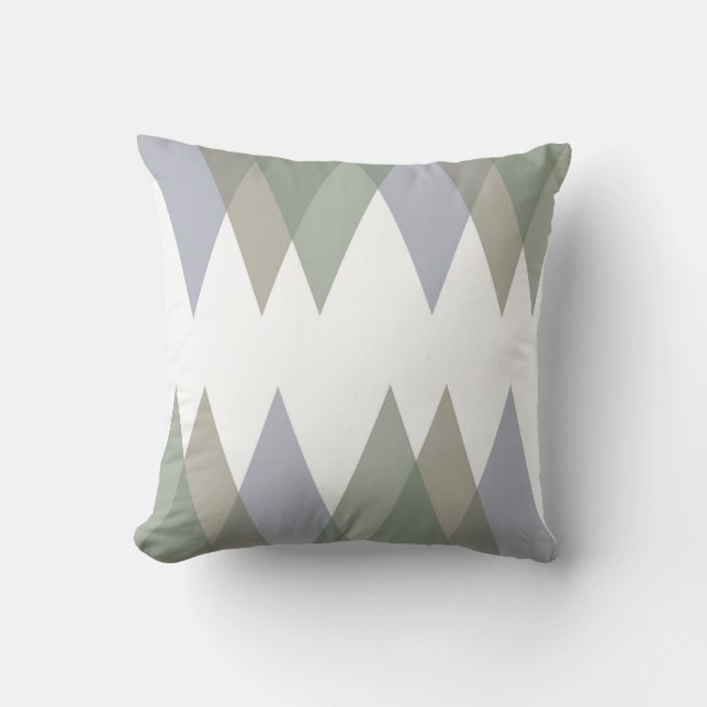 Cojín Decorativo Triángulos de Khaki (Anverso)