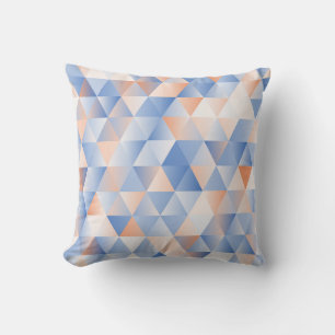 Cojín Decorativo Triángulos de Naranja azul suave