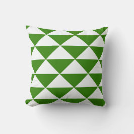 Cojín Decorativo Triángulos del verde y del blanco de hierba