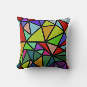 Cojín Decorativo triángulos geométricos coloridos