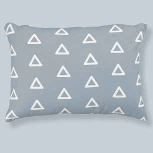 Cojín Decorativo Triángulos Geométricos Modernos Elegante azul turb