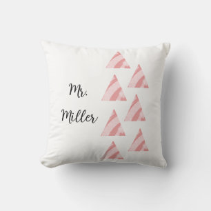 Cojín Decorativo Triángulos Geométricos Y Nombre