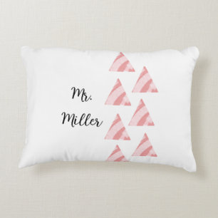 Cojín Decorativo Triángulos Geométricos Y Nombre