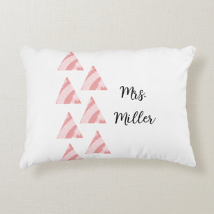 Cojín Decorativo Triángulos Geométricos Y Nombre